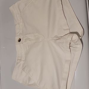 White midi shorts
